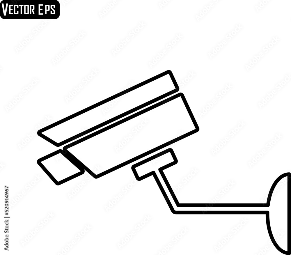 CCTV Icon Vector illustration on white background..eps CCTV Icon Vector illustration on white background..eps