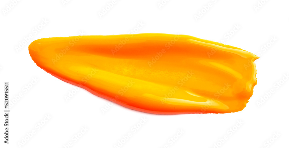 An Orange Paint Swatch on a White Background An Orange Paint Swatch on a White Background