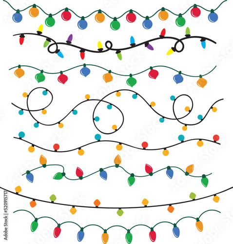 Christmas Lights Vector, Christmas Vector, Santa Vector