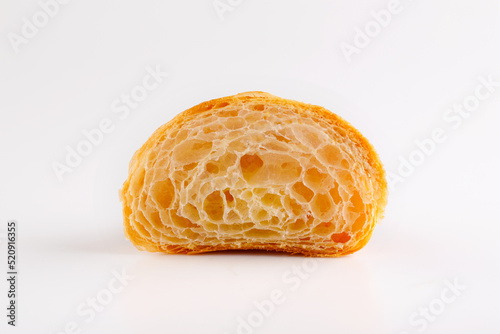 croissant on a white background, honeycomb