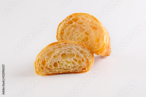 croissant on a white background, honeycomb
