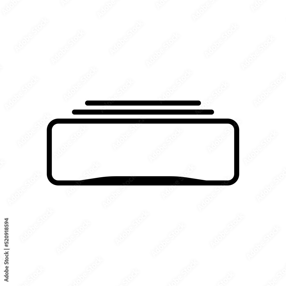 blank license plate icon vector design templates