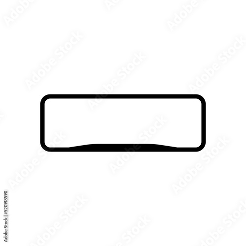blank license plate icon vector design templates