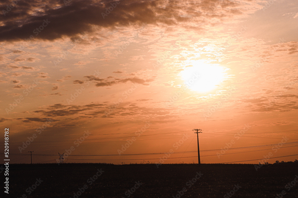 a landscape of one sunset in the south of brazil a landscape of one sunset in the south of brazil
