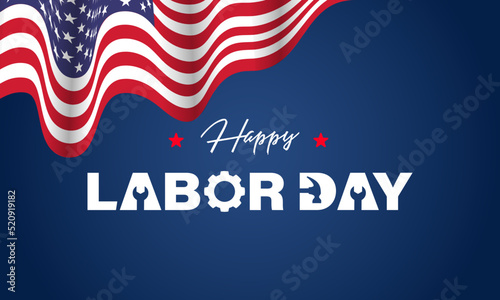 Happy Labor Day Background Design. Greeting Card, Banner, Poster. Vector Illustration.