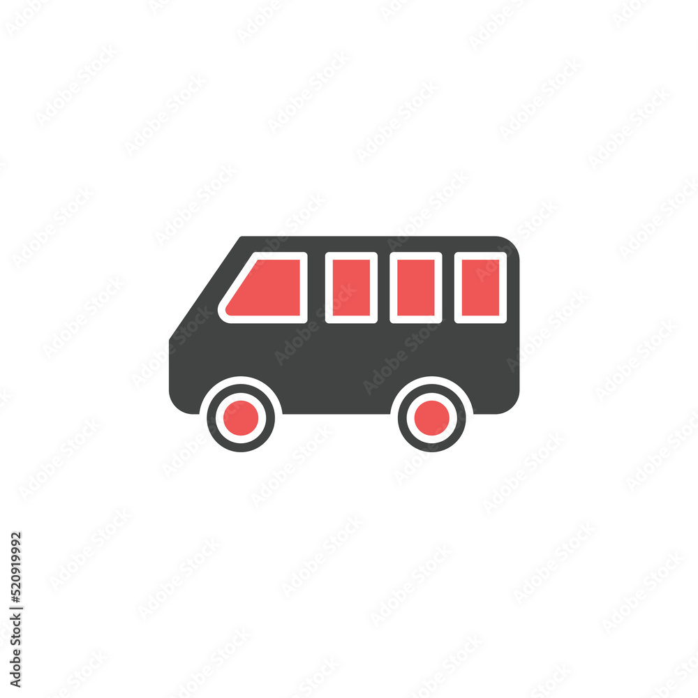 Bus icons symbol vector elements for infographic web Bus icons symbol vector elements for infographic web