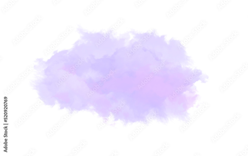 Watercolor brush background in purple color