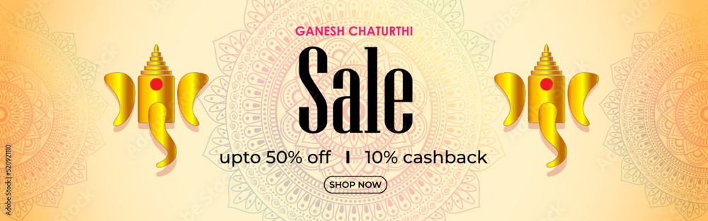 Indian festival Ganesh Chaturthi great sale, offer, discount banner-vector Indian festival Ganesh Chaturthi great sale, offer, discount banner-vector