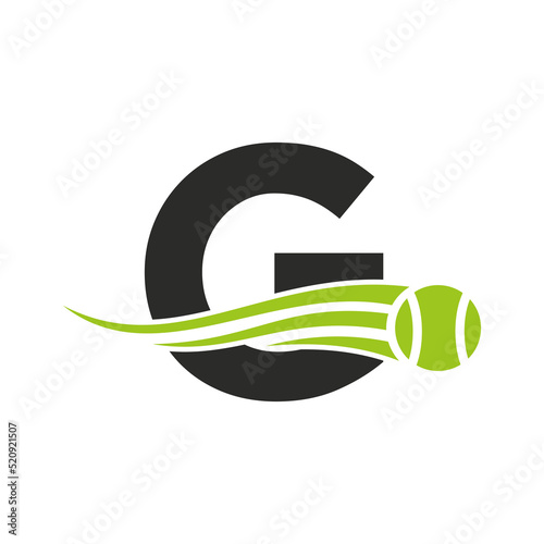 Letter G Tennis Club Logo Design Template. Tennis Sport Academy, Club Logo