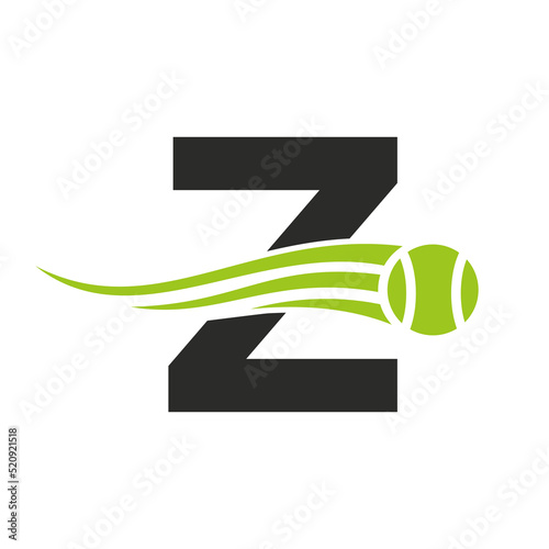 Letter Z Tennis Club Logo Design Template. Tennis Sport Academy, Club Logo