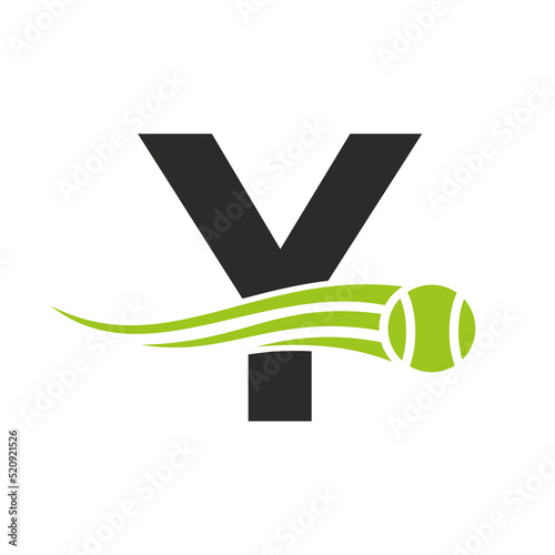 Letter Y Tennis Club Logo Design Template. Tennis Sport Academy, Club Logo
