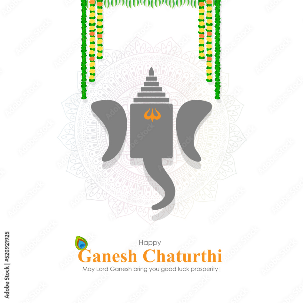 Naklejka premium Vector illustration concept of Ganesh Chaturthi festival greeting