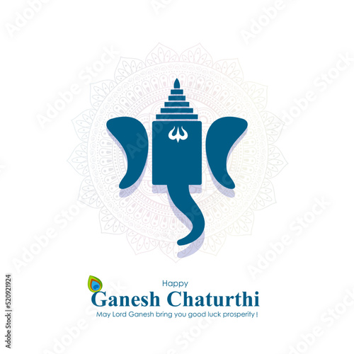 Vector illustration concept of Ganesh Chaturthi festival greeting