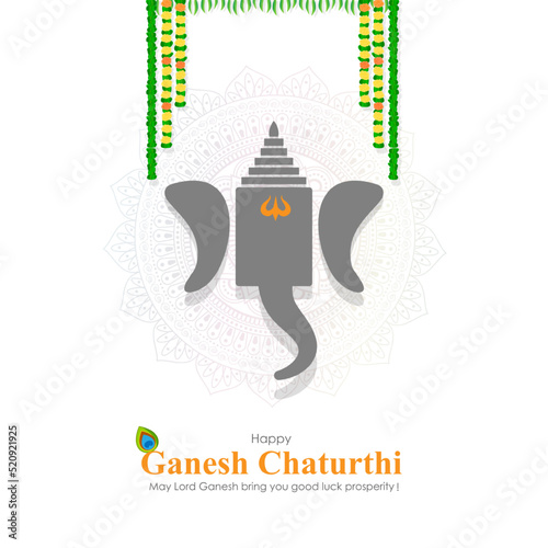 Vector illustration concept of Ganesh Chaturthi festival greeting