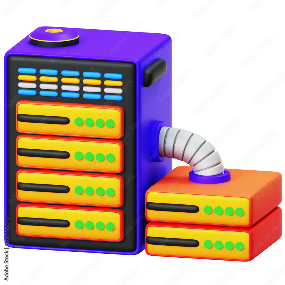 3d illustration Server 3d illustration Server
