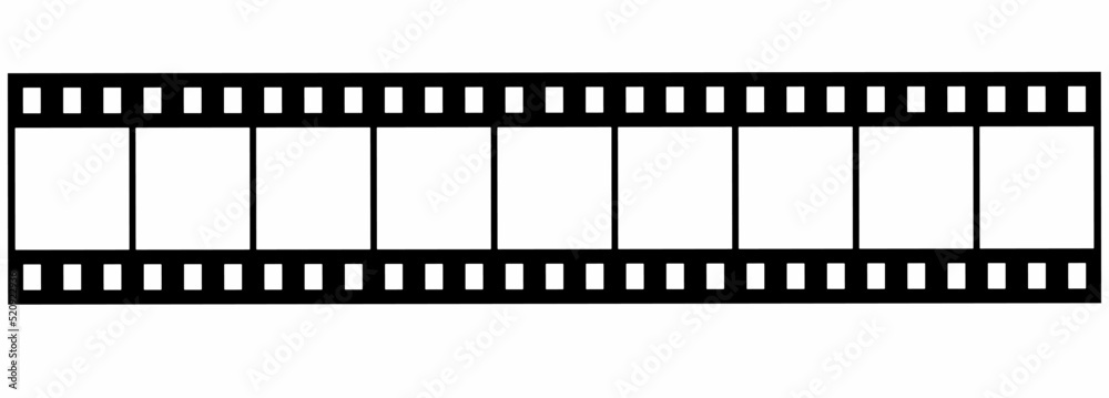 Film strip line icon isolated on white background