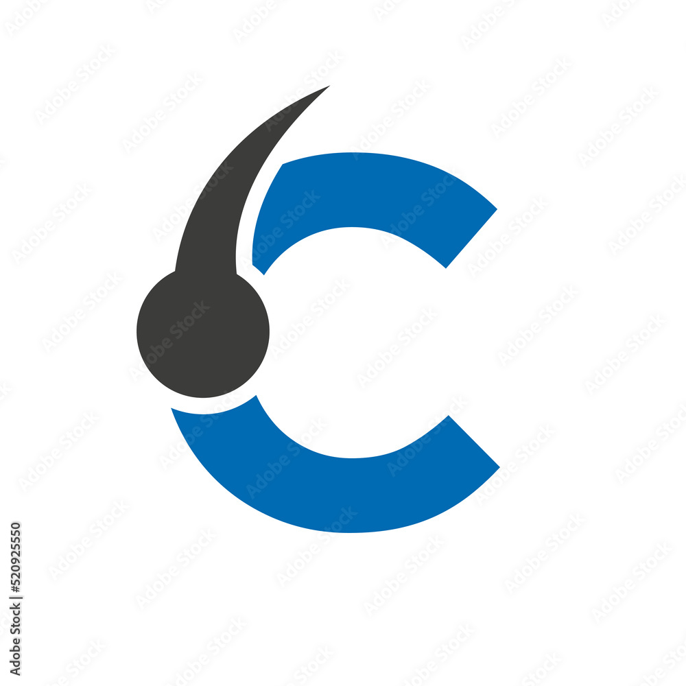 Letter C Hair Treatment Logo Design. Hair Care Logo Template Vector Template Letter C Hair Treatment Logo Design. Hair Care Logo Template Vector Template