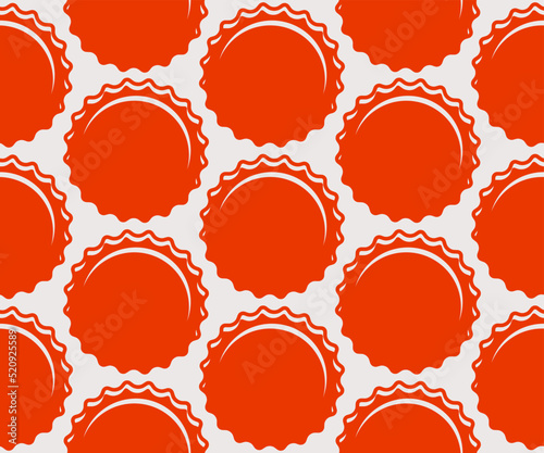 Seamless pattern with beer caps