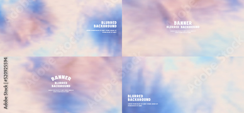 Set of blurred background for banners and flyers design