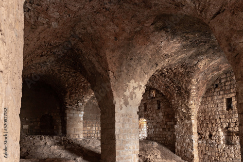 The well-preserved  remains of the Yehiam Crusader fortress at Kibbutz Yehiam, in Galilee, northern Israel