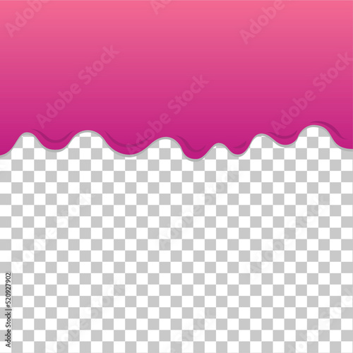 Flowing berry sauce on isolated background.