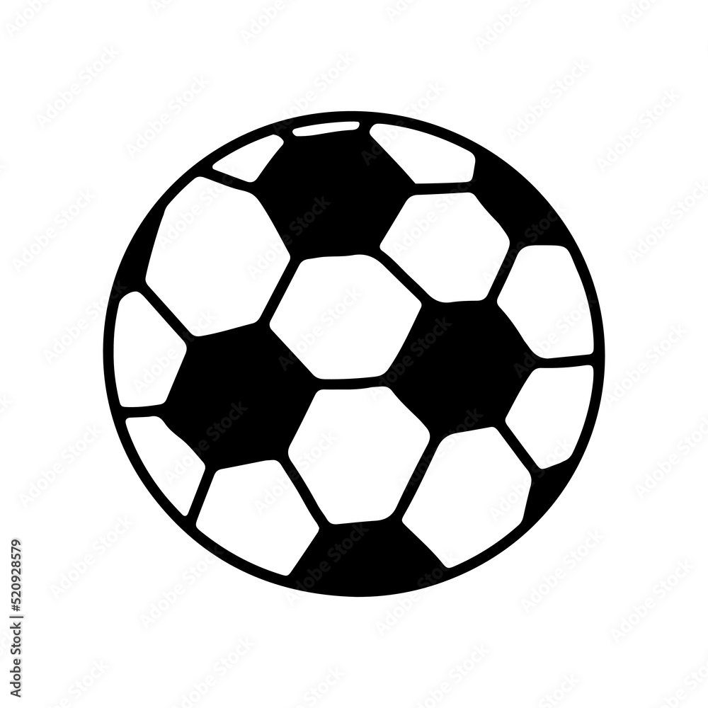 Soccer ball sketch. Vector doodle illustration isolated on white Soccer ball sketch. Vector doodle illustration isolated on white