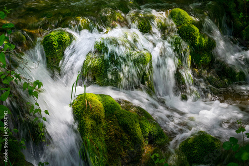 Woodland waterfall in Krka National Park Croatia