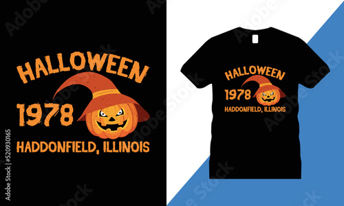 Halloween 1978 t-shirt design Vector. T shirt, Pumpkin, Spider, Halloween T shirt, Halloween T-Shirt Design,