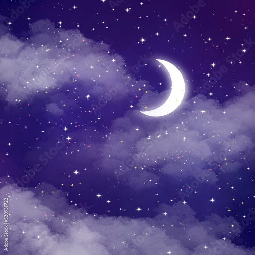 Starry night digital paper background