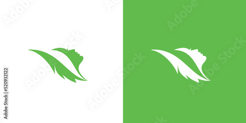 Modern and luxury mint leaf combination relaxation logo design 03