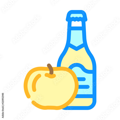 cider apple color icon vector. cider apple sign. isolated symbol illustration