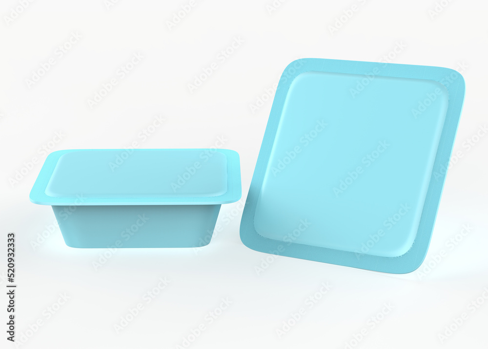 food Tray Mockup Isolated On White Background. 3d illustration food Tray Mockup Isolated On White Background. 3d illustration