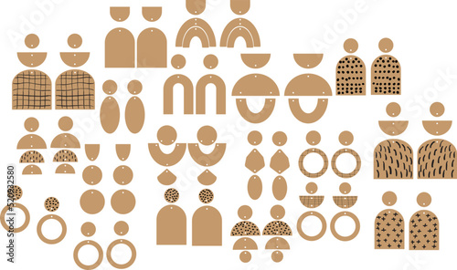 Designer Drop Earring Template fro DIY Laser Cutter