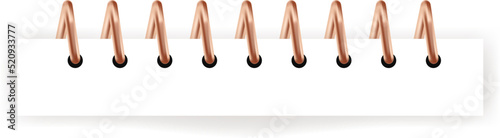 Bookbinder, spiral golden wire to connect pages