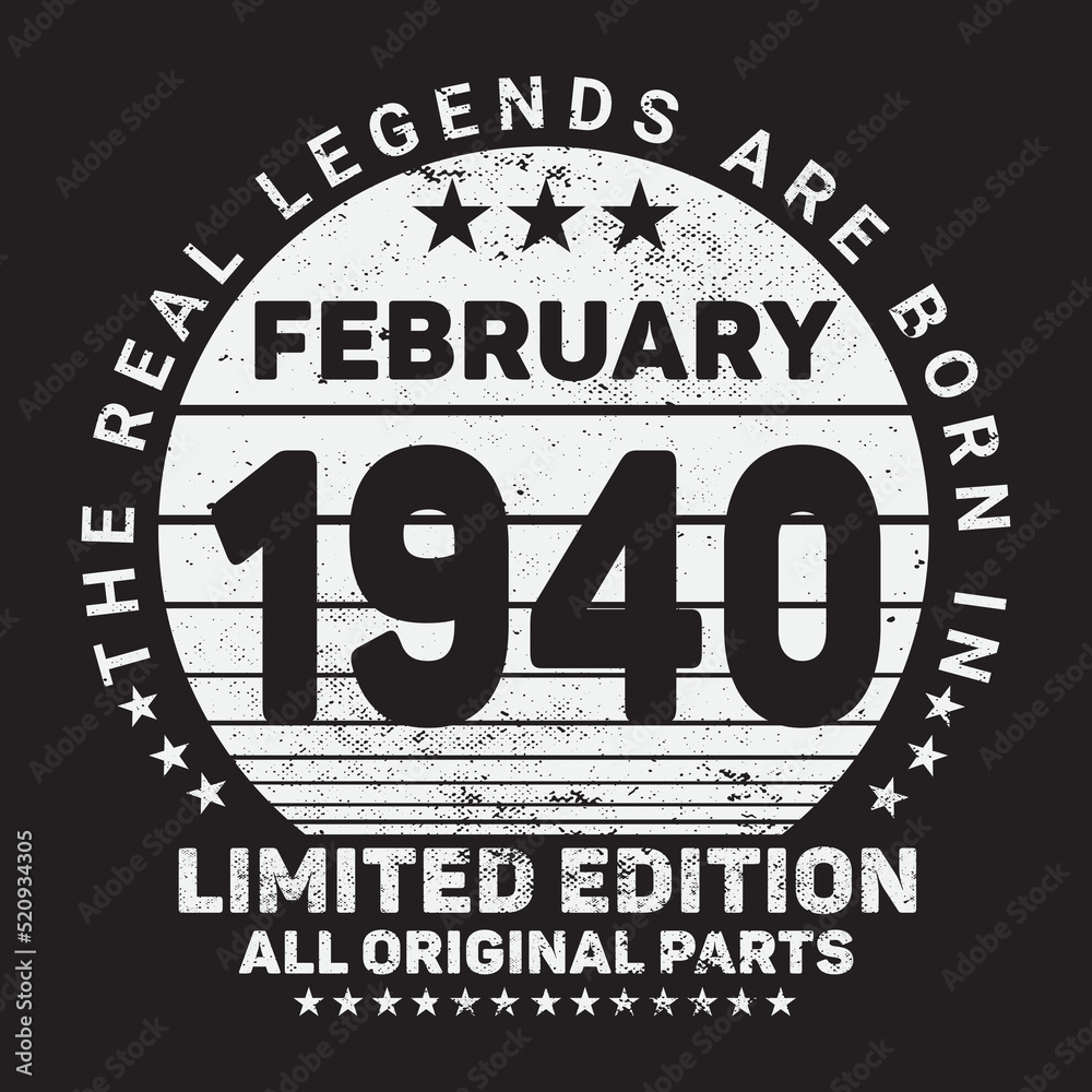 The Real Legends Are Born In February 1944, Birthday gifts for women or men, Vintage birthday shirts for wives or husbands, anniversary T-shirts for sisters or brother
