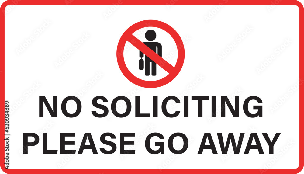No Soliciting Please Go Away Sign No Soliciting Please Go Away Sign