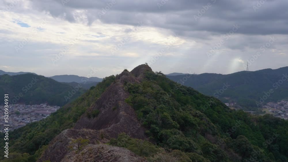 Mountain ridge and cloudy sky in Arita town, Japan. Without sounds Mountain ridge and cloudy sky in Arita town, Japan. Without sounds