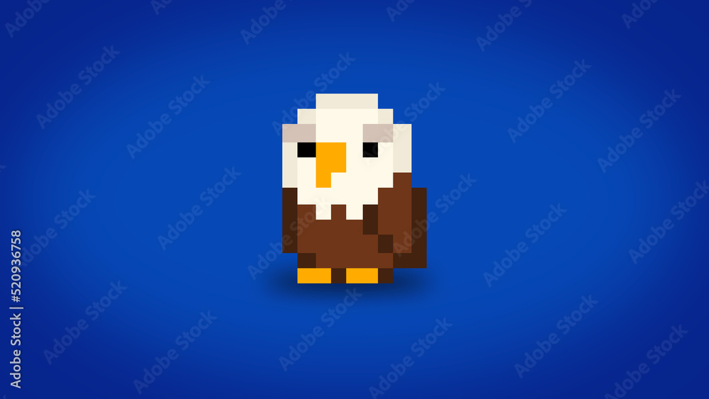 Pixel 8 bit bald eagle background - high res wallpaper Pixel 8 bit bald eagle background - high res wallpaper