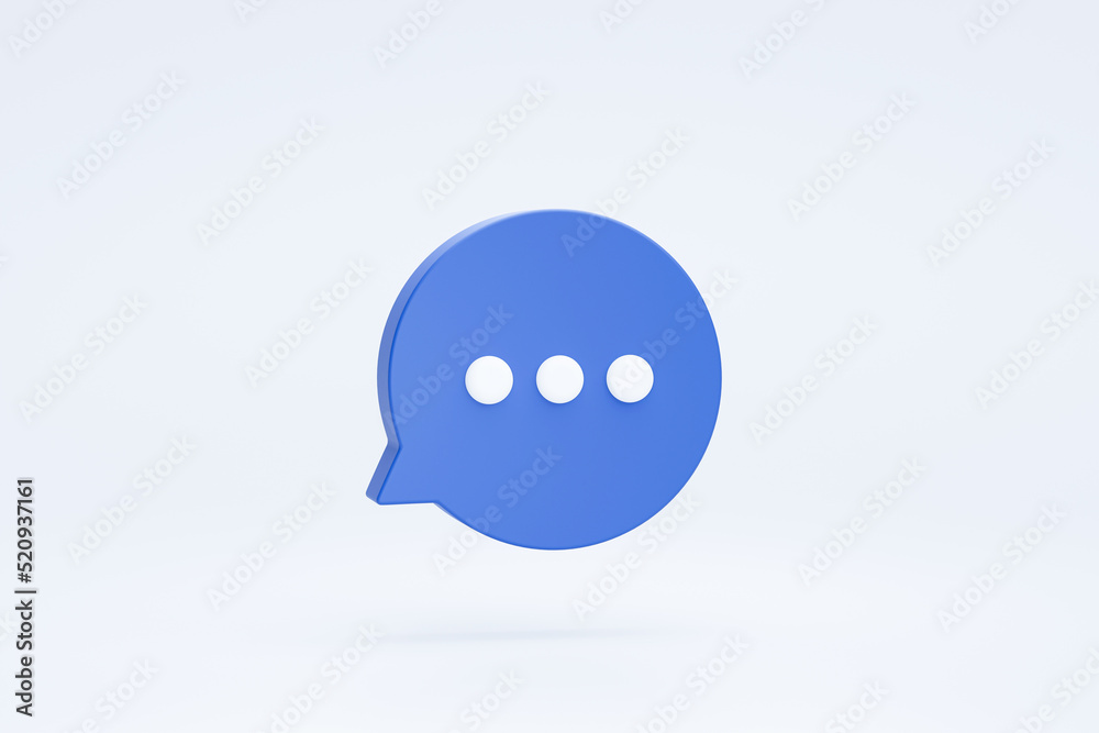 Chat bubble message speech dialog icon symbol 3d rendering Chat bubble message speech dialog icon symbol 3d rendering