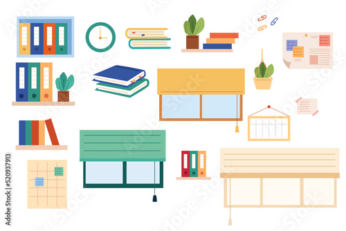 Set of office items
