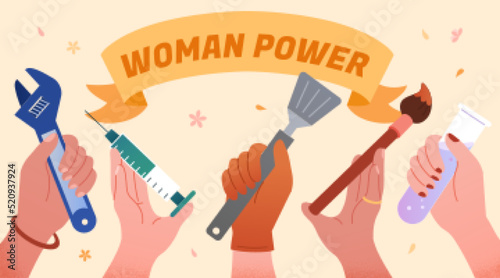 Woman power banner
