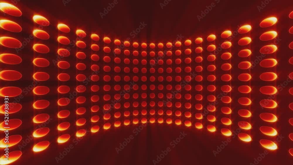 Panoramischer, rotierender Hintergrund mit roten Lichtern