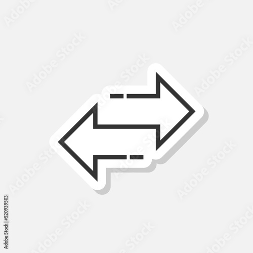  Exchange icon sticker isolated on white