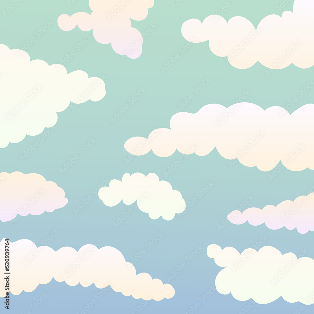 Clouds in the sky atmosphere vector illustration