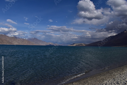 Pnagong lake and mountains