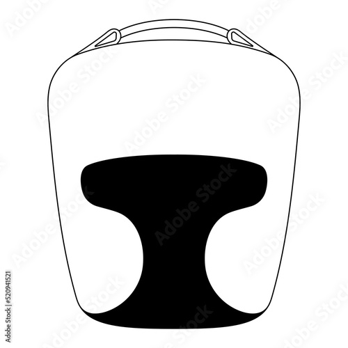 Boxing headgear sketch vector illustration.
