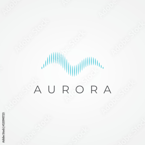 The light wave logo, inspired by the aurora light. With a modern concept.