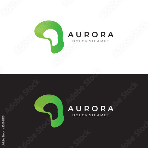 The light wave logo, inspired by the aurora light. With a modern concept.