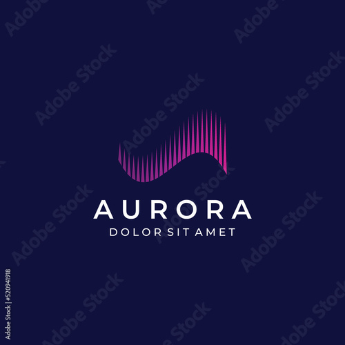 The light wave logo, inspired by the aurora light. With a modern concept.