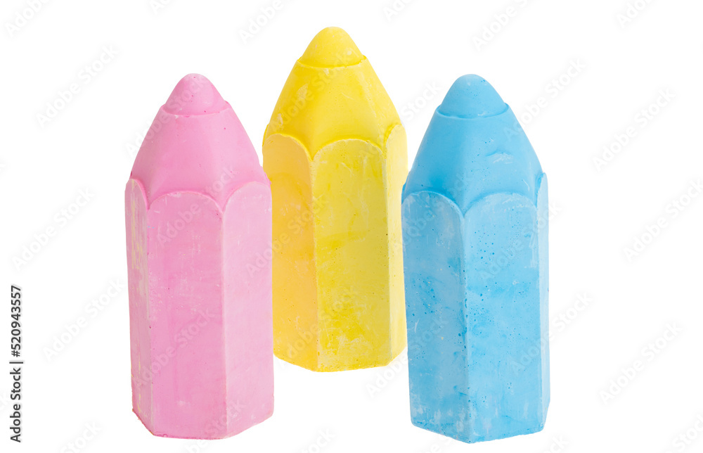 colored chalk isolated colored chalk isolated